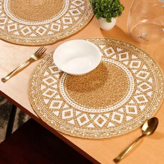 Printed and Braided Cotton Table Mats